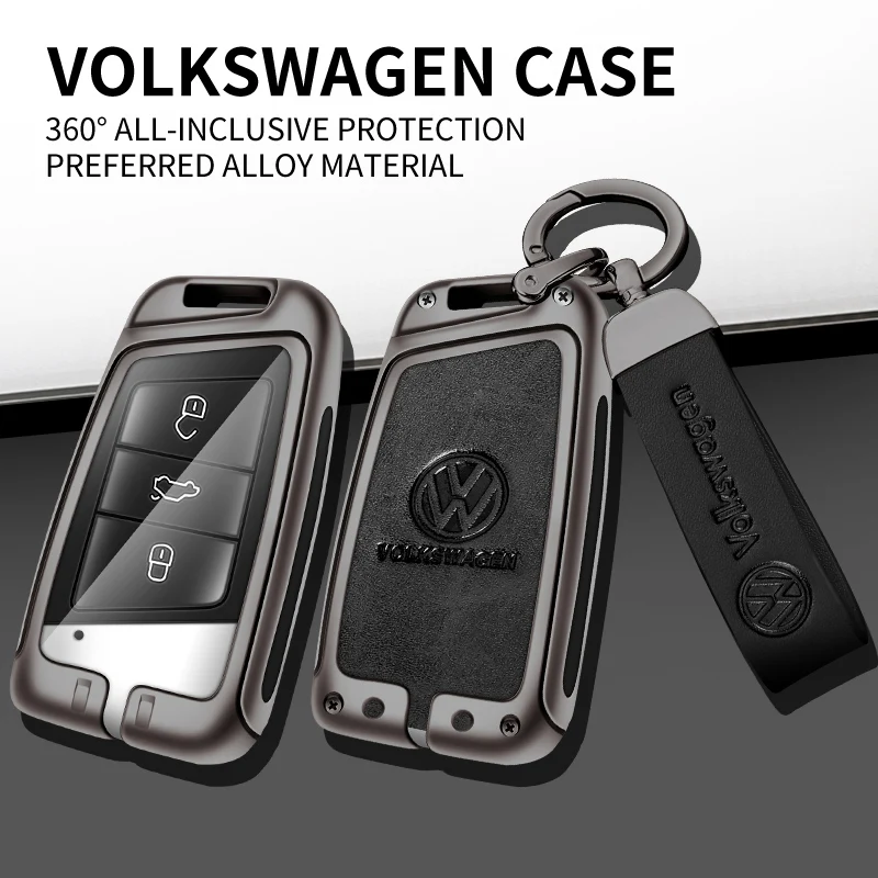 Metal Car Key Cover Case Holder Shell Protection For VW Volkswagen Passat B8 Magotan For Skoda Kodiaq Superb A7 Accessories