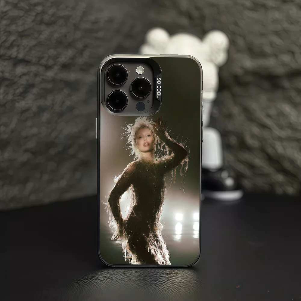 가수 M-마일리 C-사이러스 아름다운 아이폰 케이스 아이폰 12 11 13 14 15 16 17 맥스 프로 플러스 미니 보호용 IMD 컬러 케이스