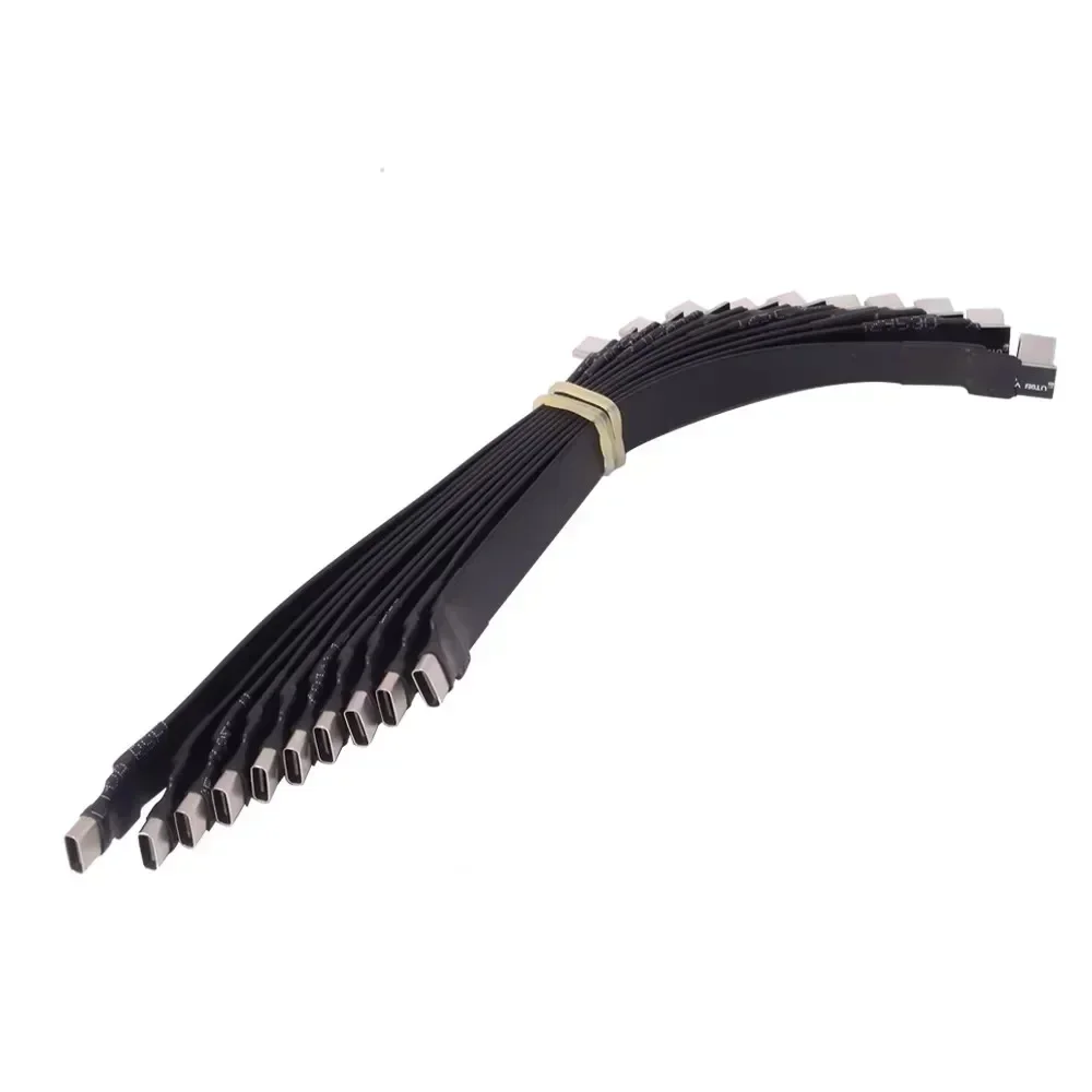 ADT FFC USB 3.2 Type-C Extension Flat Ribbon Cable 90 FPV Slim Soft Flexible FPC Charge Brushless Handheld Gimbal Monitor 20Gbps