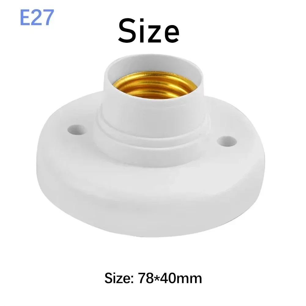 1-20PCS 220V E27 Screw Lamp Stand Light Bulb Socket Holder Adapter Base Cap Socket White Ceiling Light Lamp Bulb Fixing Base image 6