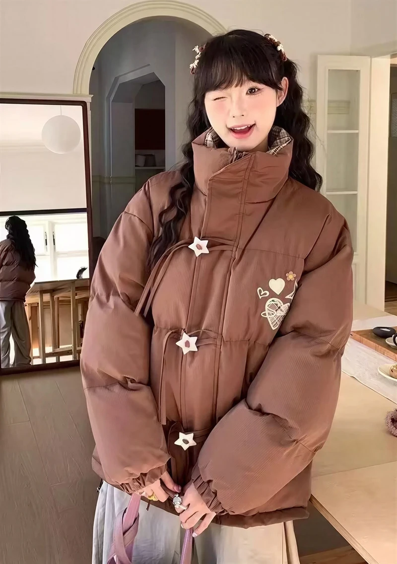 

Парки женские рабочие зимние из биохлопка стеганые на пуговицах с рюшами городские высококачественные модные премиальные отличительные изысканные вневременные