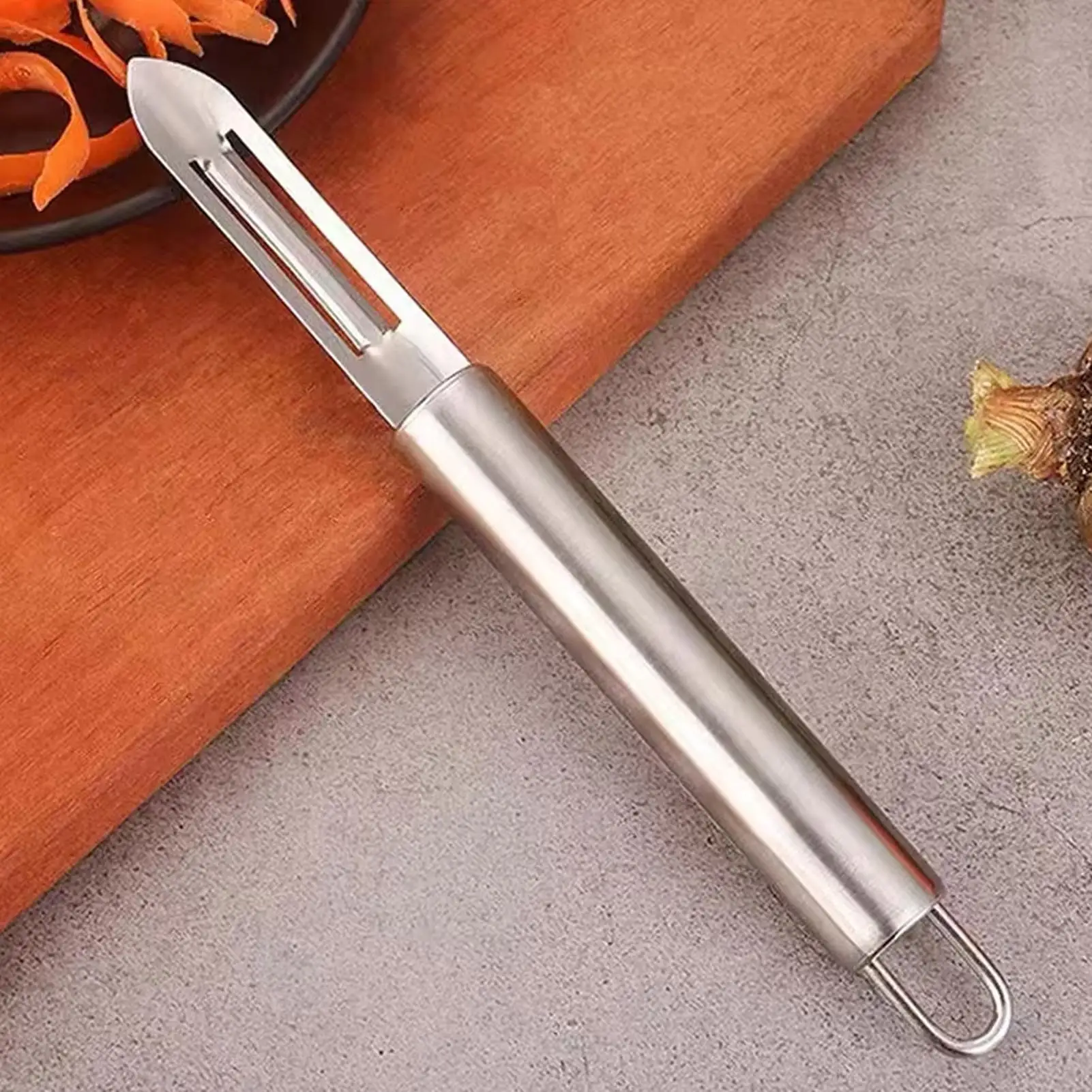stainless steel Cucumber Peeler Double-Edged Food Peeler Hangable Kitchen Gadget Manual Fruit Peeling Tool Multi-Function Planer