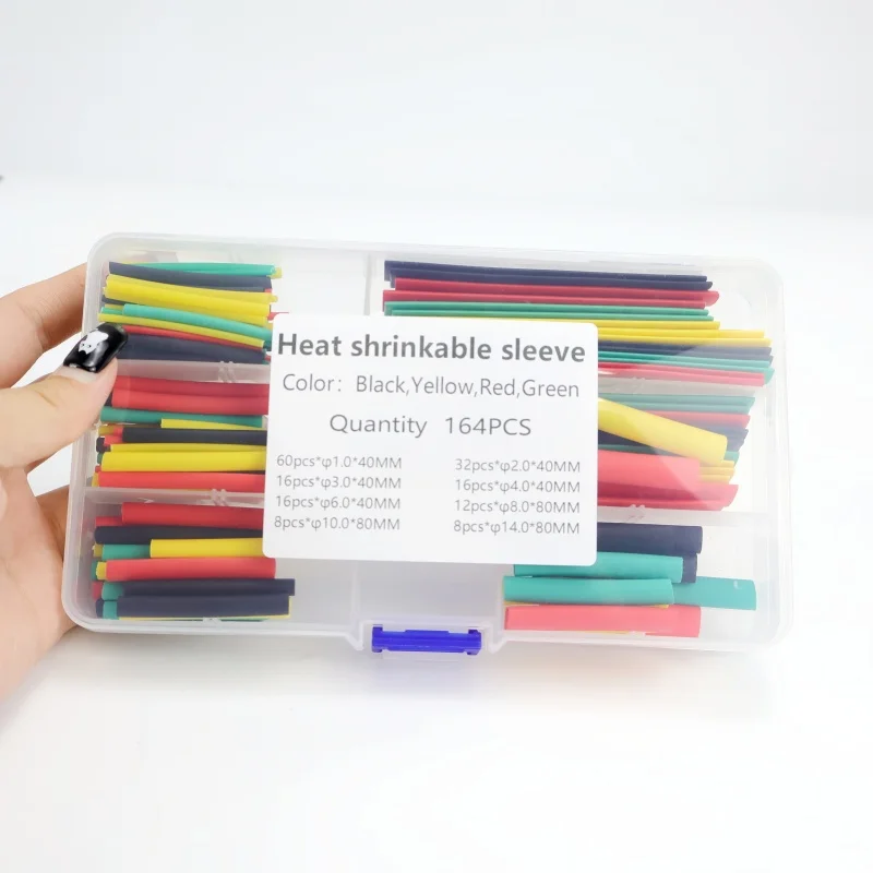 164/328 قطعة أنبوب عازل للانكماش الحراري للاستخدام المنزلي؛ كم حماية الأسلاك لإصلاح الأسلاك الكهربائية