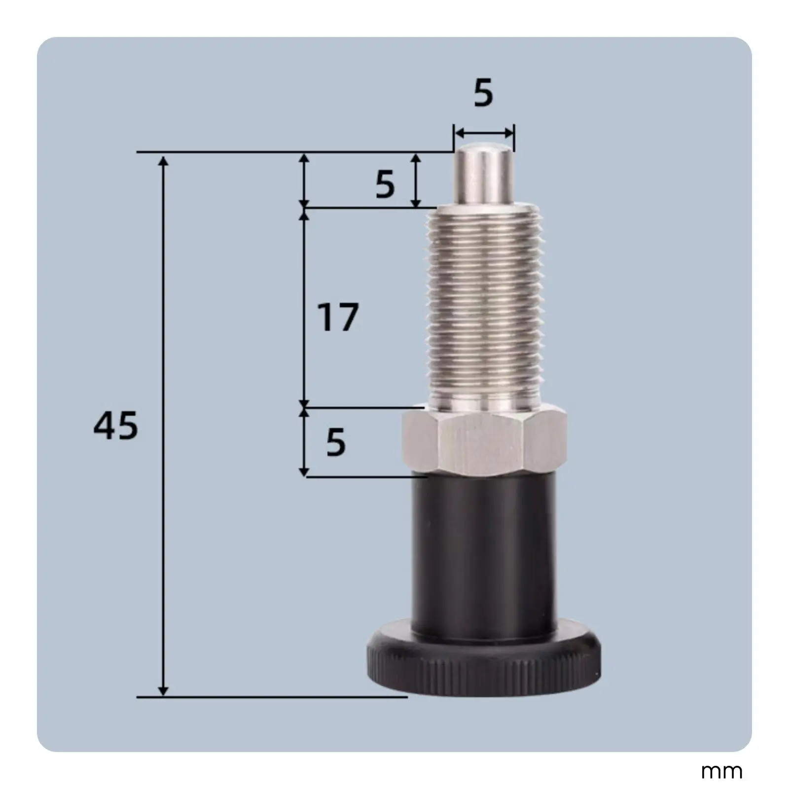 Heavy Duty Stainless Steel Plunger Indexing Screw for Vehicle Automation Parts Secure Positioning Components