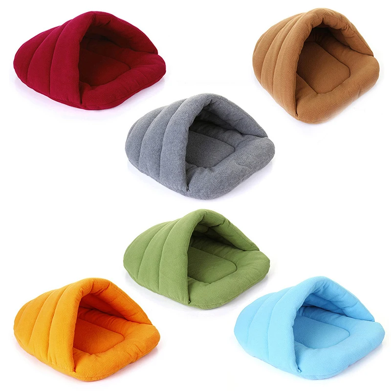 

Portable Pet Cat Bed Thick Sleeping Bag Mini Cage Cave Nest Kennel Bed Cushion Sleeping Bed House Warm Soft Mat Pad Basket