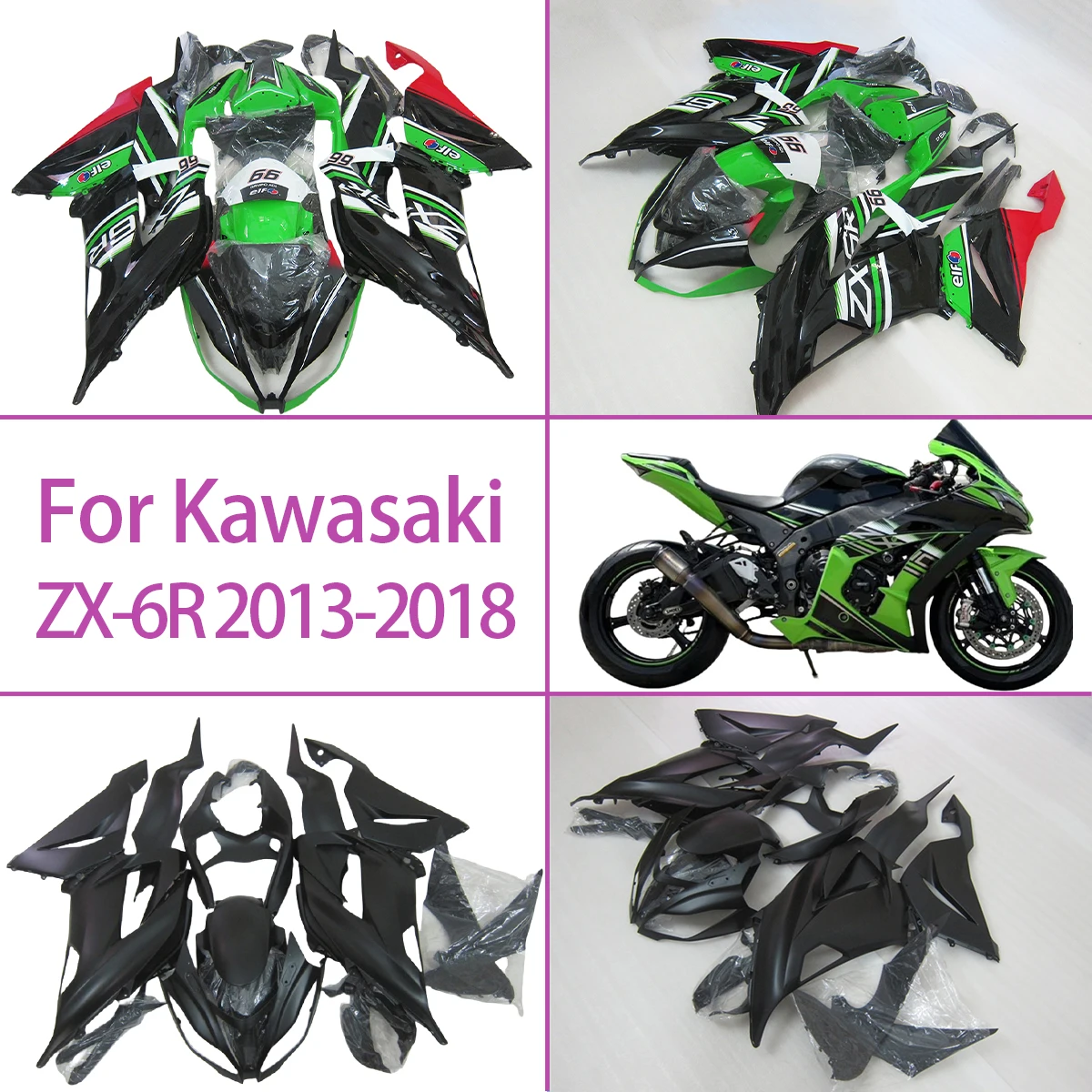 

Fairing Set For 2013-2018 Kawasaki ZX-6R High Quality Full ABS Plastic Fairing Kit Motorcycle 13-18 ZX-6R