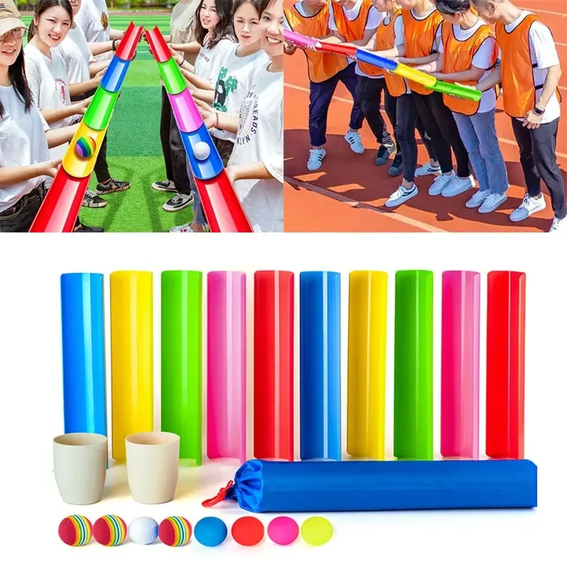 Pipe Challenge Outdoor Toy Game Adult Team Building Activities Children Cooperation Training Toys Ball Sports Games Equipment