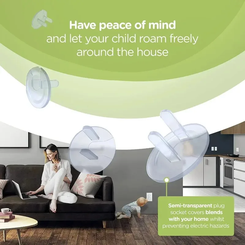 10/20 قطعة من أغطية المخرج القياسية الأمريكية - واقيات المقبس الكهربائية المقاومة للأطفال لسلامة الطفل والمنزل