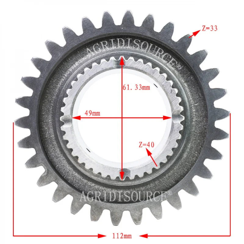 China-Made：Hot sale For Foton Lovol Agricultural Farm tractor Spare Parts TB604.372T-09 II drive gear