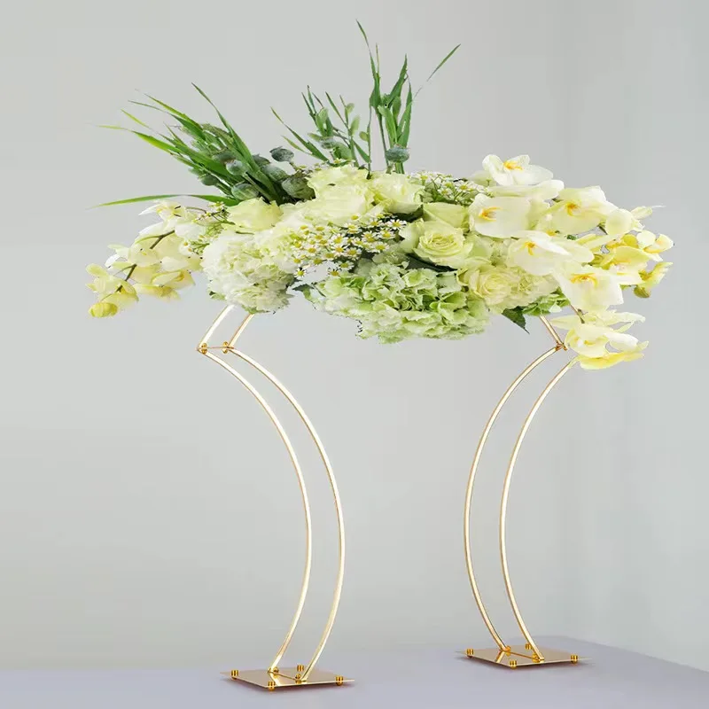 

Gold-Plated Geometric Flower Stand, Centerpiece Rack, Arch Stand, Road Lead, Event Party Decoration, New, 2Pcs, 5Pcs, 10Pcs