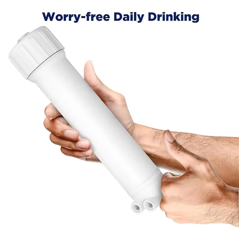 【ORNAMENT】Replacement Reverse Osmosis Membrane Filter Housing 1812/2012 Includes Elbow Fittings, Housing Wrench& Check Valve