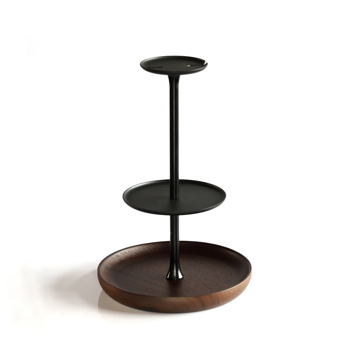 DD ddHiFi حامل سماعات أذن ، HS210 ، بتصميم فريد ، مصنوع من قاعدة خشبية وصينية من سبائك الألومنيوم بأكسيد ، لون داكن وخفيف