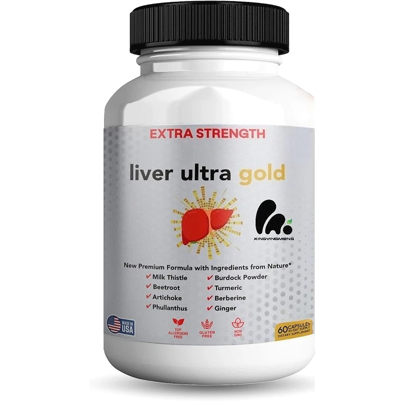 Nutritional Supplement, 60 Capsules, Natural Liver Cleansing And Repair Support, Containing Milk Thistle, Beetroot, And Thistle