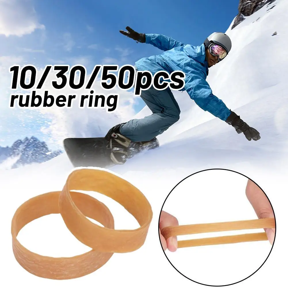 10/30/50pcs Ski Binding Rubber Retainers Brake Retainer Bands Rubber Rings Brake Band Ski Equipment Elasticity Strap