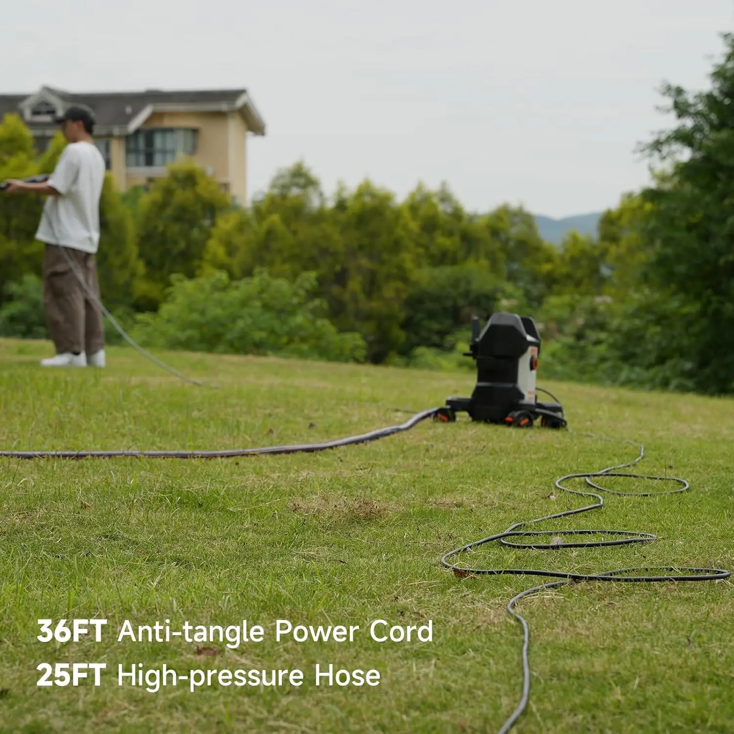 Power Washer with 4 Nozzles & Foam Cannon for Cars, Fences, Driveways, Patios