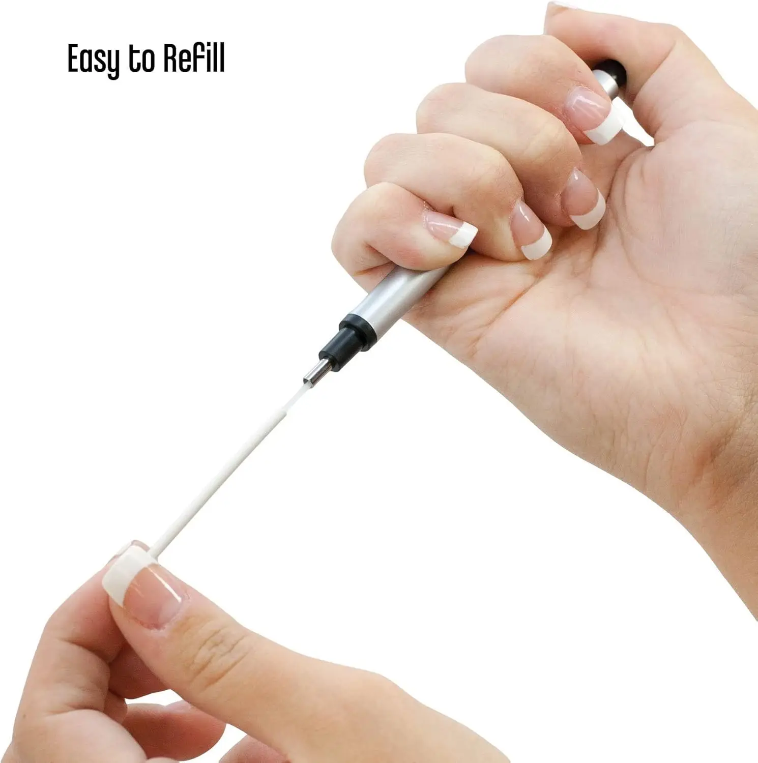 Precision Round Tip Eraser, 2.3mm Diameter, Refillable & Paper-Safe for Detailed Work