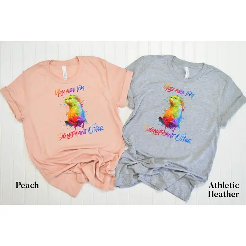 My Significant Otter T Shirt Water Colors II Cute Animal Swimming Item 10014
