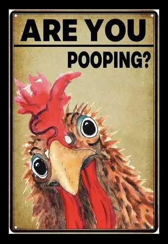 Are You Pooping Metal Sign 20cmx30cm --Tin Sign
