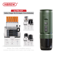 HiBREW H4C H4C Portable Espresso Coffee Machine Replaceable Battery Pack 51MM Bottomless Ground Coffee Accessory Nes DG Adapter