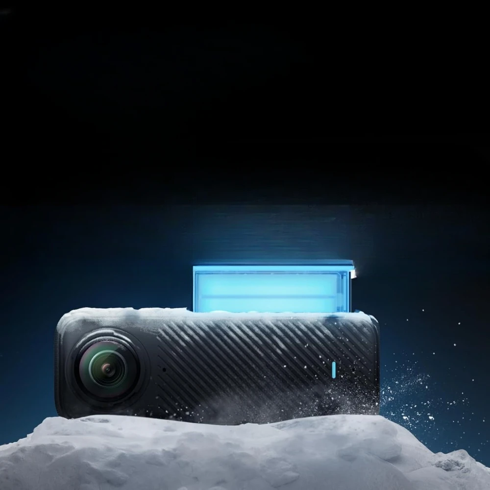 4K Wide-Angle Video, Invisible Selfie Stick Effect, Removable Lens Guards, 135 Min Battery Life, AI Editing, Stabilization