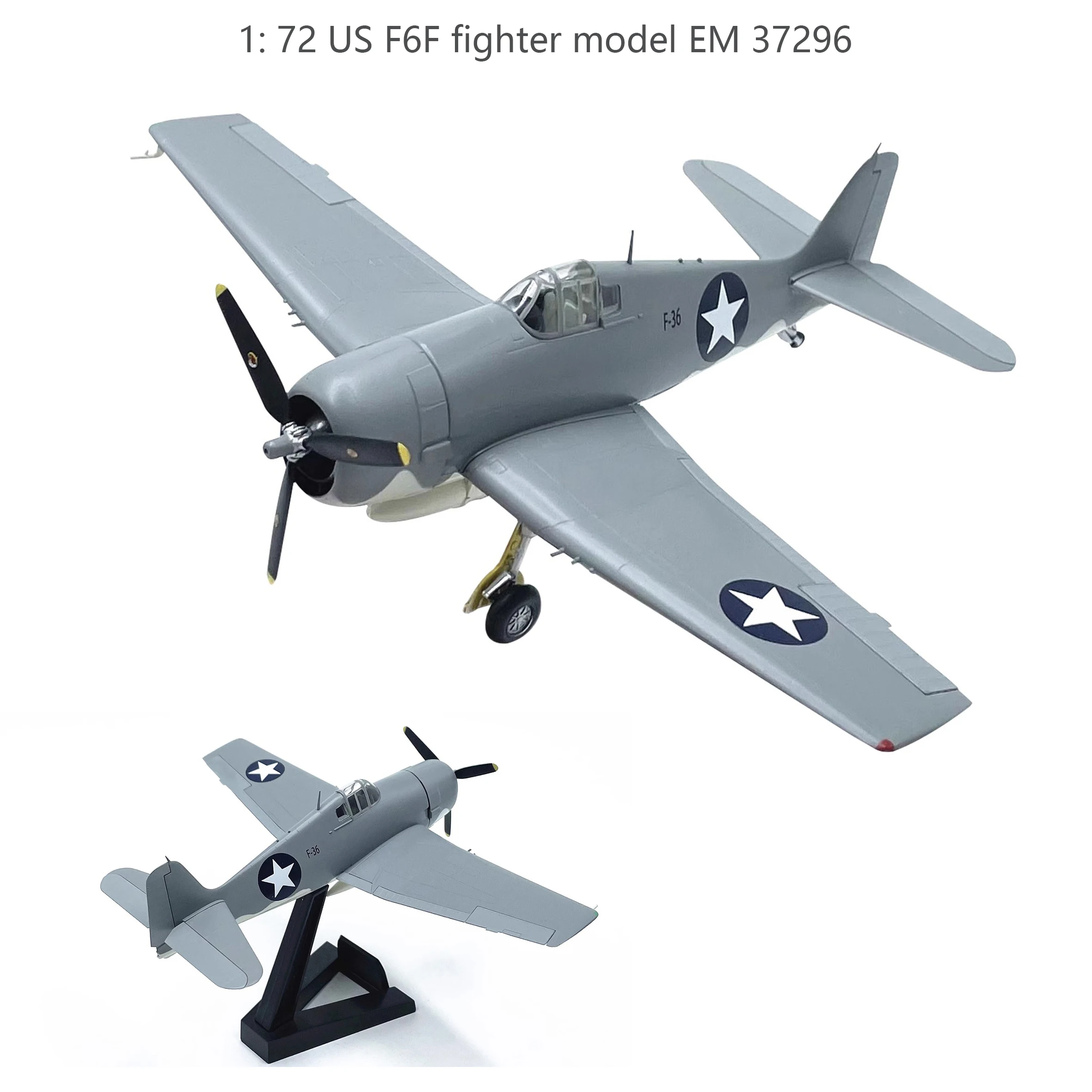 

1: 72 US F6F fighter model EM 37296 Finished product collection model