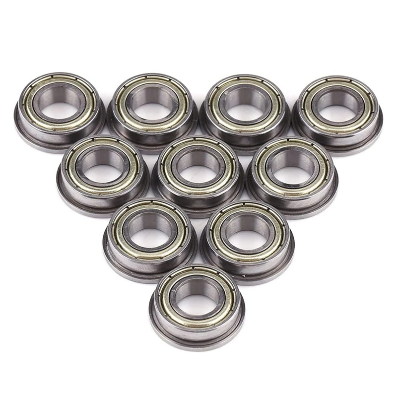 

10 Pcs F688ZZ Flanged Radial Ball Bearings Metal Steel Double Shielded Flange Ball Bearing, 8 X 16 X 5Mm For Motor