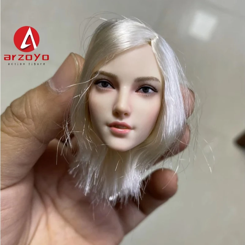 1/6 Scale Beautiful girl Female Head Sculpt Sexy Female Hunter Head Carving For 12