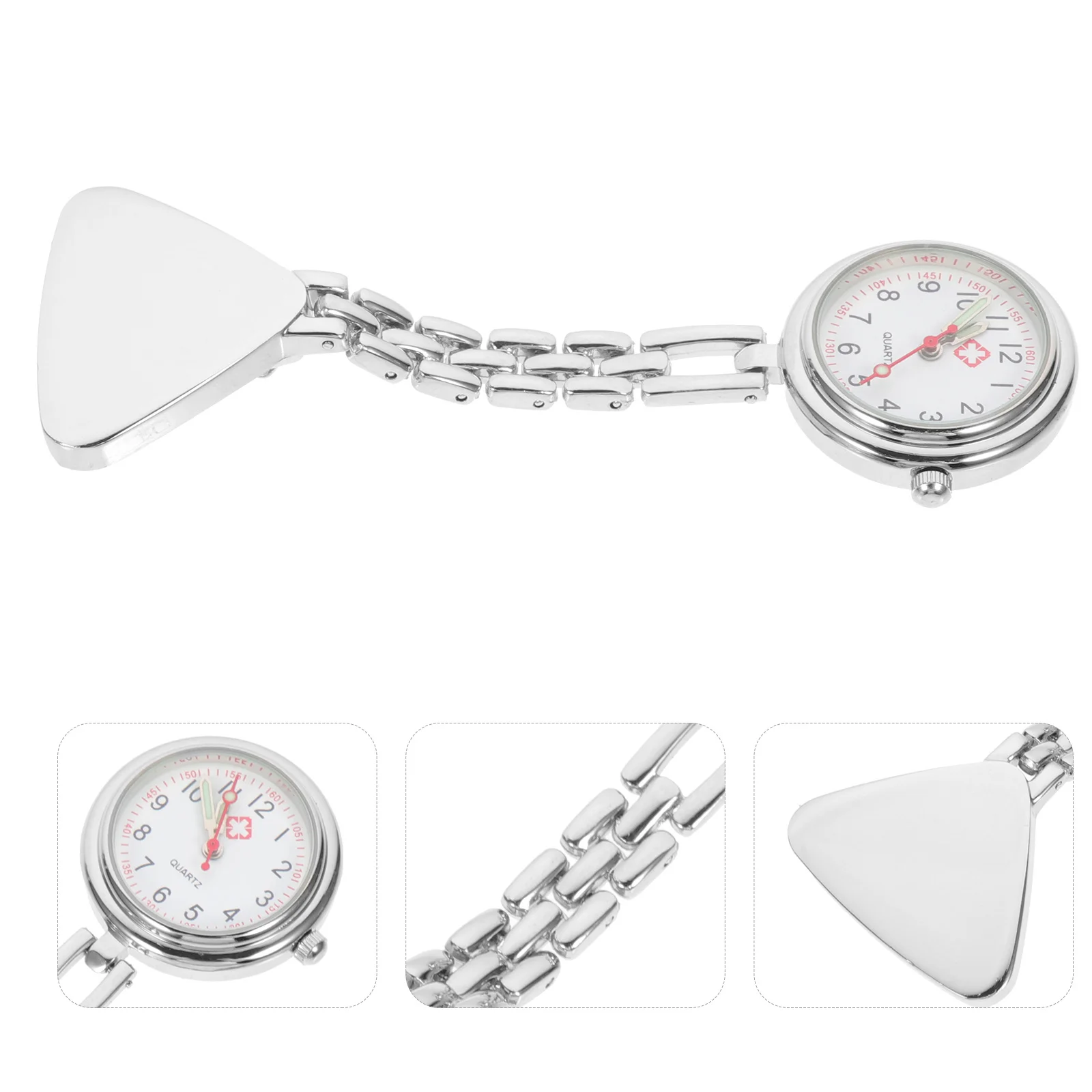 Jam Saku Logam Ringan Bergaya dan Tahan Lama untuk Anak-anak dan Lansia dengan Skala Dial Jelas, Portabel, Hadiah, Paduan Kuarsa