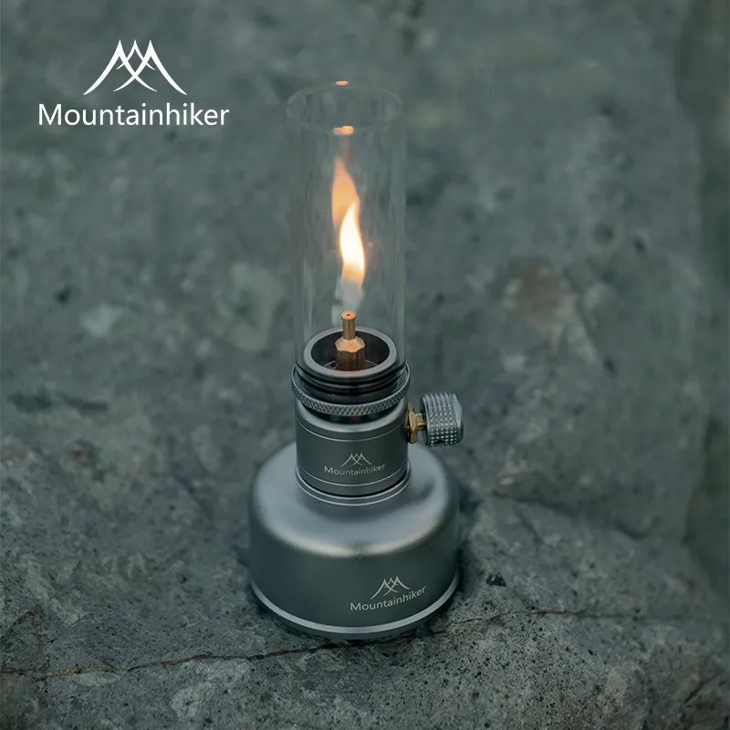 Outdoor Camping Gas Light Mountainhiker Aluminium Alloy Ambient Light Heat-resistant Glass Portable Camping Lamp EVA Storage Bag