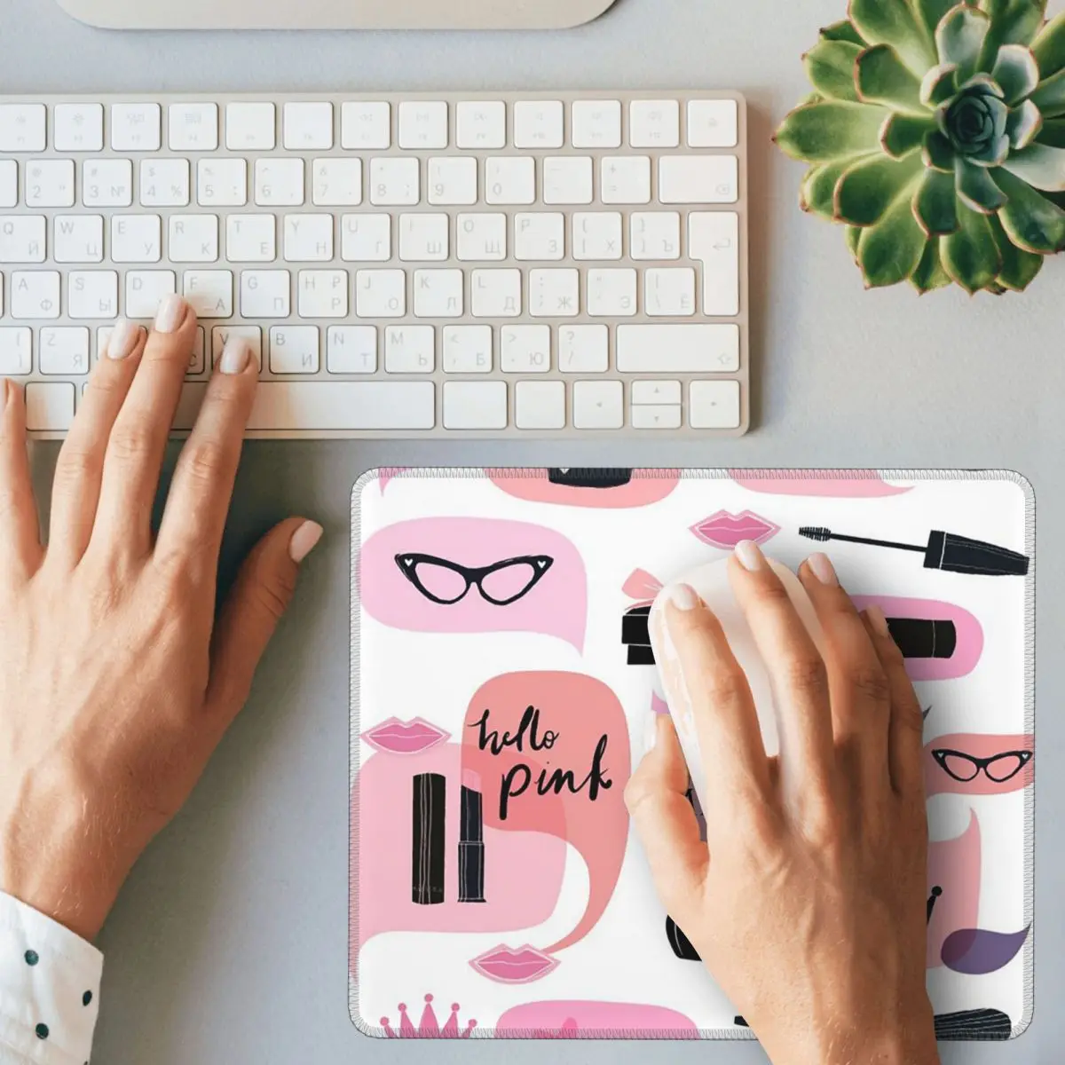 Mary kay cosméticos mouse pad teclado de computador mouse tapete gamer pc tapete de mesa de escritório