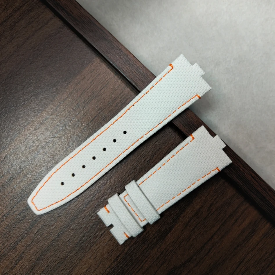 Fit For Vacheron Constantin Overseas 4500V 5500V 7900V Sailcloth FKM Rubber Strap 24×7mm Hand-Made Watch Band With End Linking