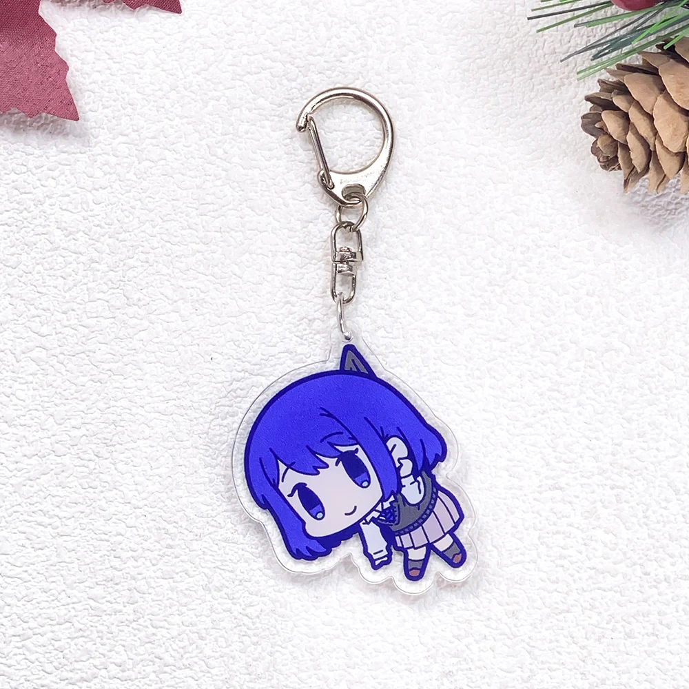 12Pcs Anime Figures OSHI NO KO Car Keychain Accessories Acrylic Cute Charms Pendant For Bag Funny Key Holder Backpack Decoration