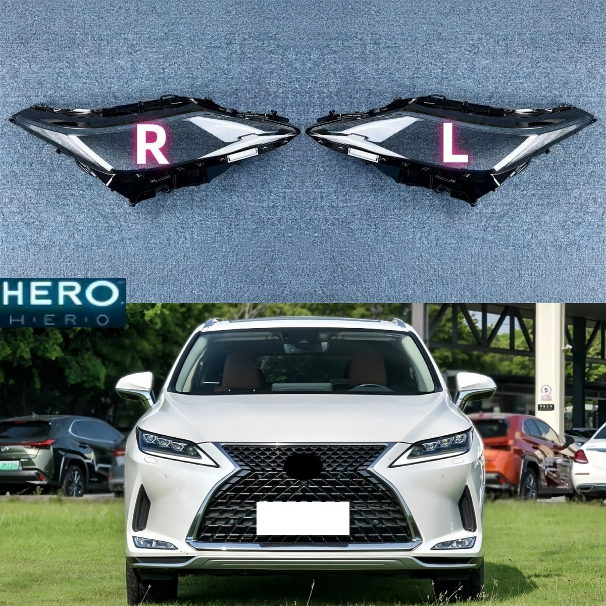 For Lexus RX300 RX350 RX450 2020 2021 Headlamp Cover Transparent Headlight Shell Lens Plexiglass Replace Original Lampshade