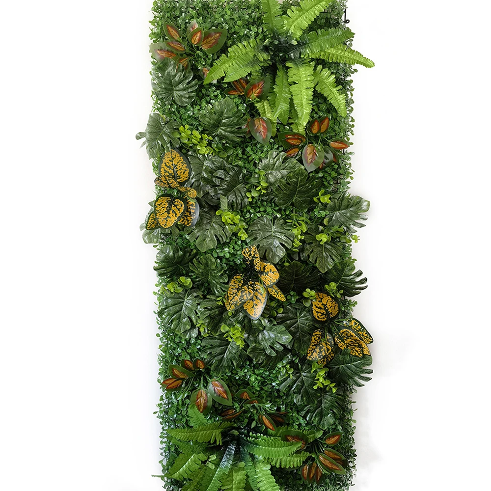 40*120CM Artificial Plant Grass Wall Panel UV Resistant Green Leaf Fence  Backyard Screen Wedding And Christmas Decoration