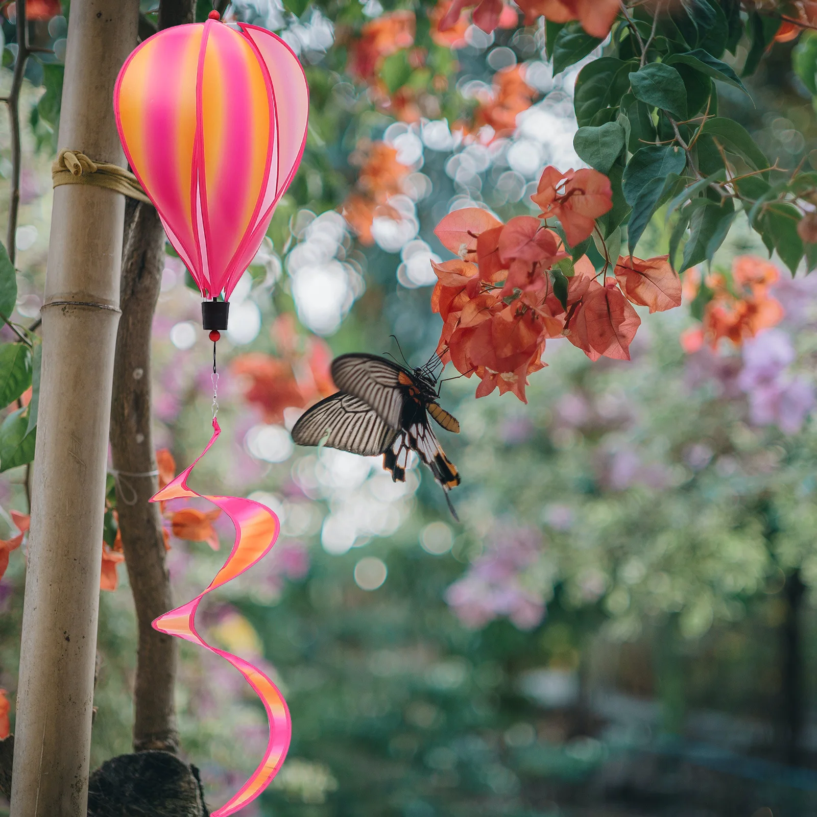 4 قطعة المعلقات بالون الهواء الساخن الملونة خفيفة الوزن المحمولة حديقة ديكورات للباحة طاحونة الحلي بالونات الهواء الساخن