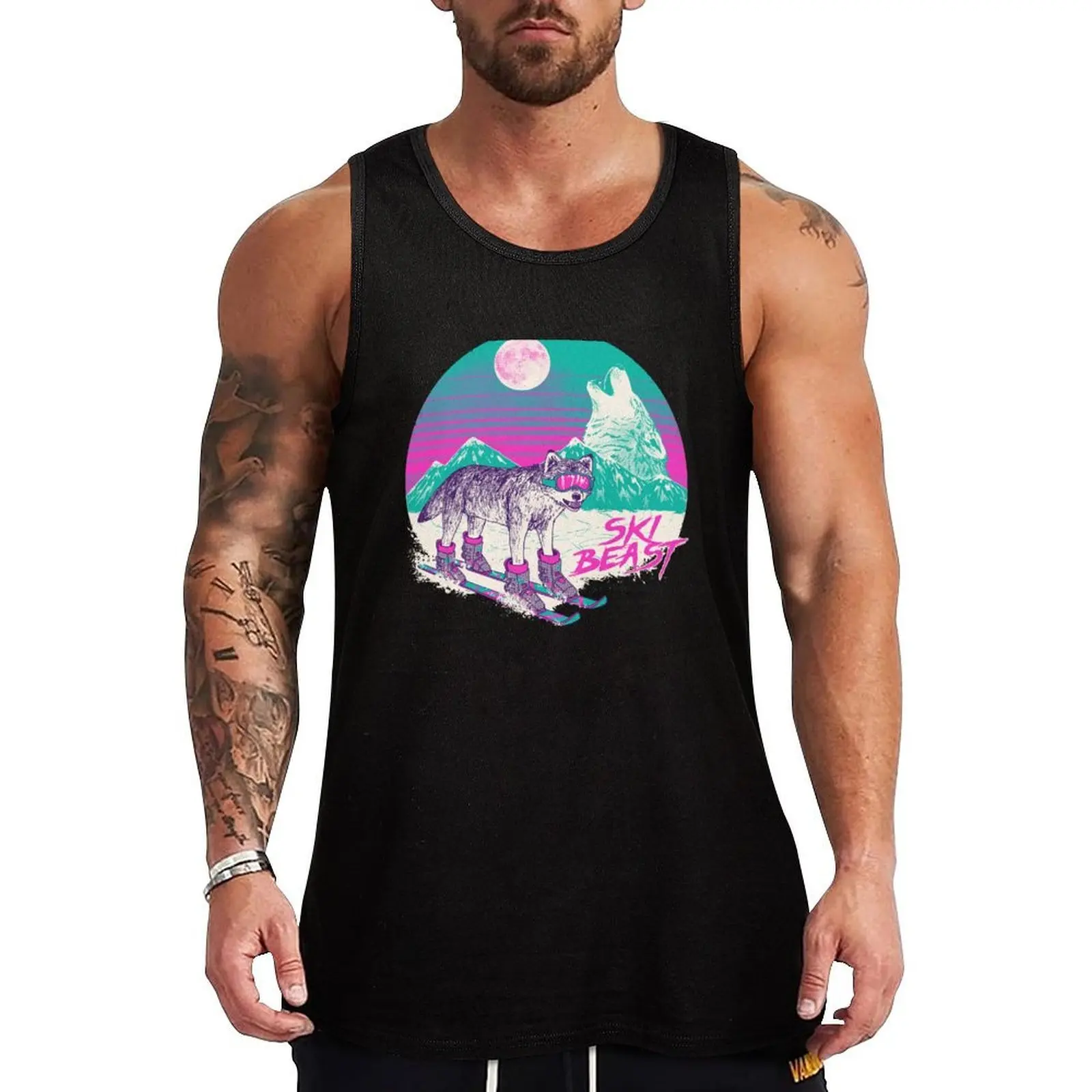 

Ski Beast Tank Top anime gym basketball clothing vests for men
