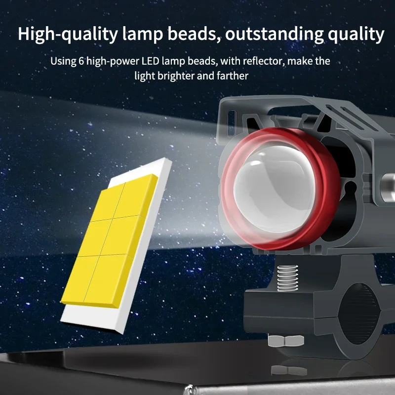 TCYATO Motorcycle LED Headlights Handsome Fisheye Projection Lens Dual Color Headlights image 6