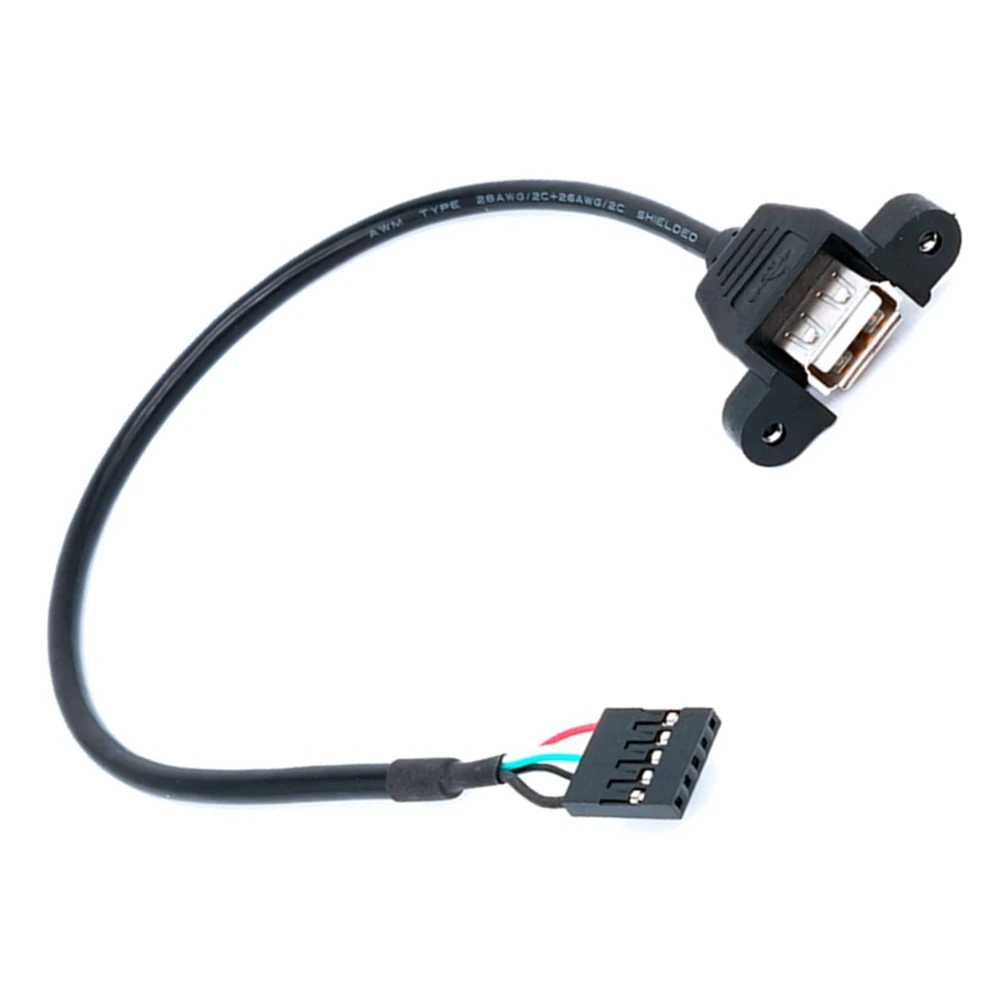 Motherboard 5 pin to USB 2.0 adapter cable with screw hole Motherboard pin 5Pin to USB extension cable