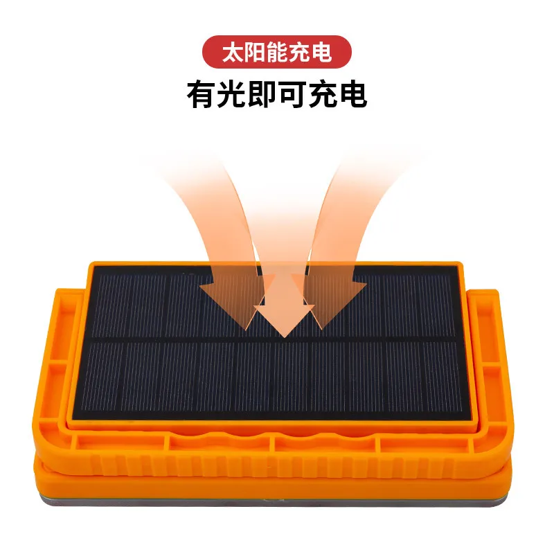 Hot Selling Solar Outdoor Led Red and Blue Warning Lamps Elf Solar Portable Lights Rechargeable Portable Mobile Emergency Light