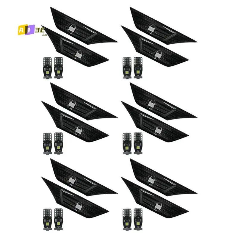 

A03E-12X Smoke Tinted Lens Side Marker Lamp Light With LED For 2016-19 Honda Civic JDM