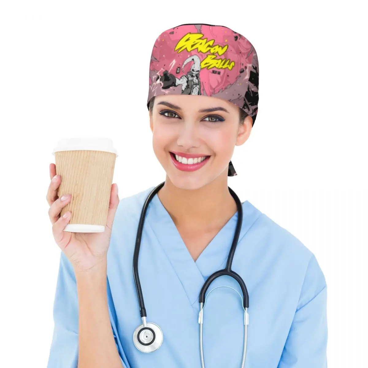 مخصص مضحك أنيمي ماجين Buues الموظفين الطبيين الدعك قبعة الرجال النساء طبيب التمريض الجراحية قبعة فرك قبعات