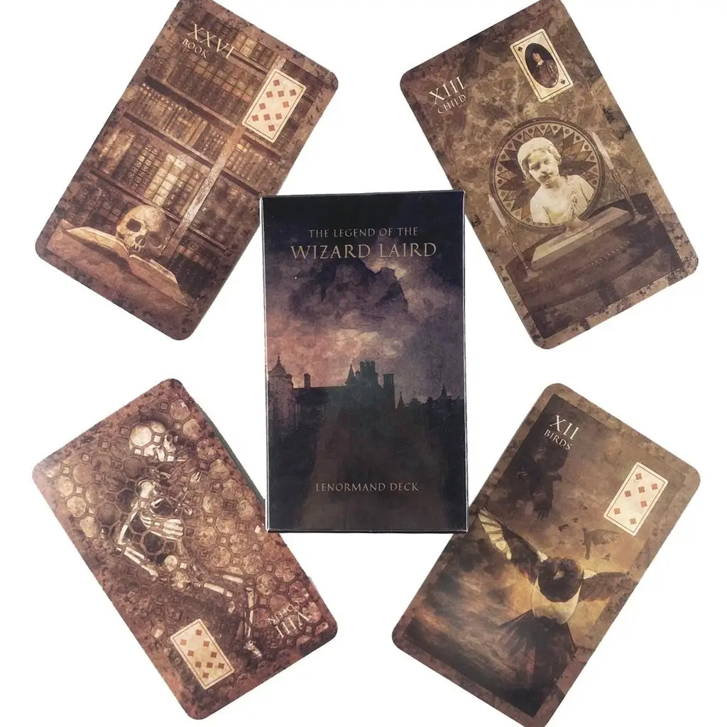 Legend of The Wizard Laird Lenormand Tarot Deck Leisure Party Table Game Fortune-telling Prophecy Oracle Cards