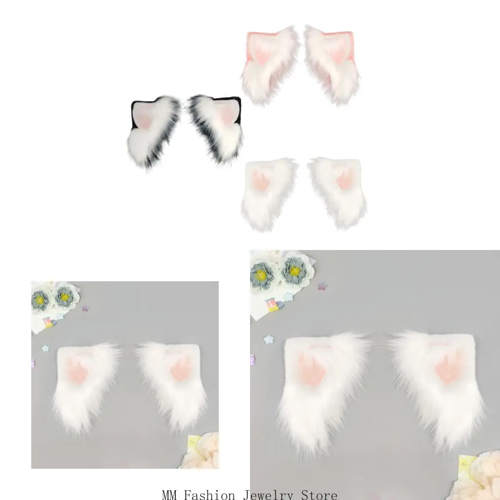 

Realistic Animated Cats Ear Headband With Customizable Spacing Electric Moveable Animal Ear Hairhoop For Helmet Use D0UB