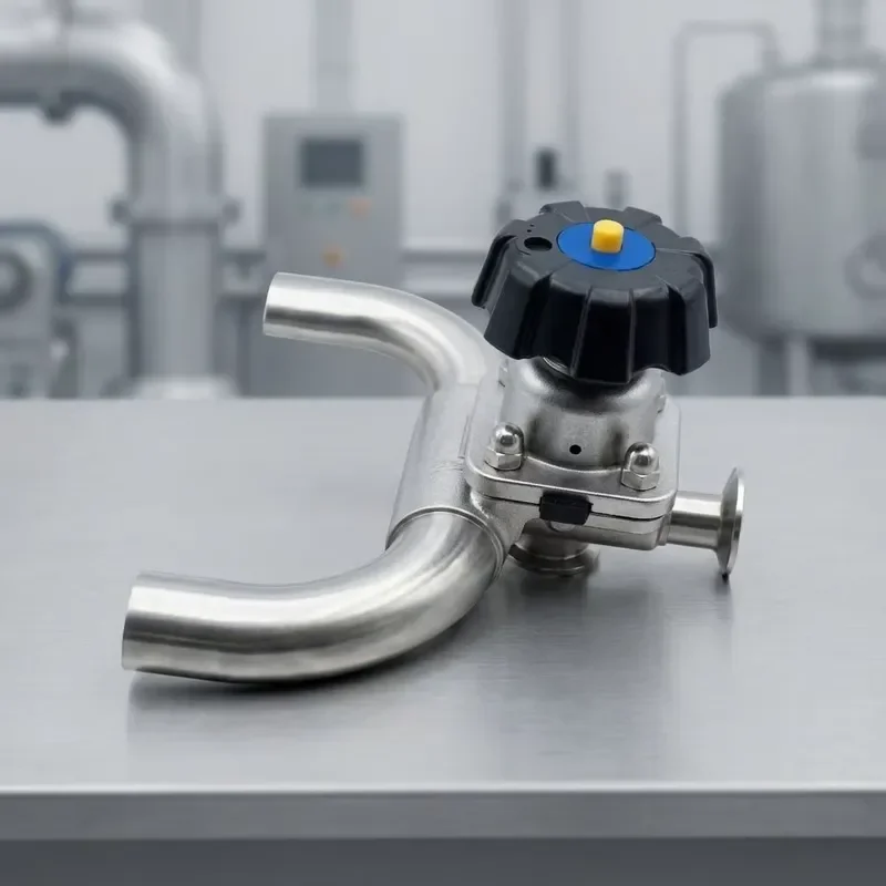 316L SS Manual Sanitary Diaphragm Valve U-Type Weld End Design for Pharma and Food Processing Pipelines Sanitary Diaphragm