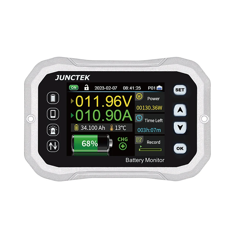 Bluetooth Battery Monitor Tester Tensão Atual Indicador de Capacidade Bateria rv Coulomb Meter Novo Kh140f 0120v 400a 2023