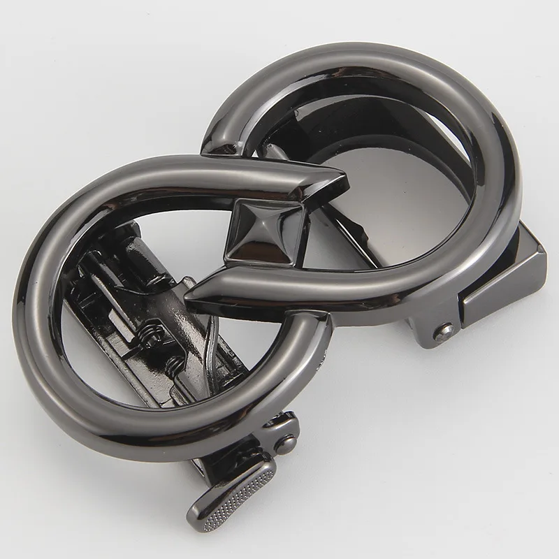

Double Circle Automatic Belt Buckle Classic Alloy Gun Grey Men's Belt Accessories Versatile Personalised Belt Buckle 3.5cm