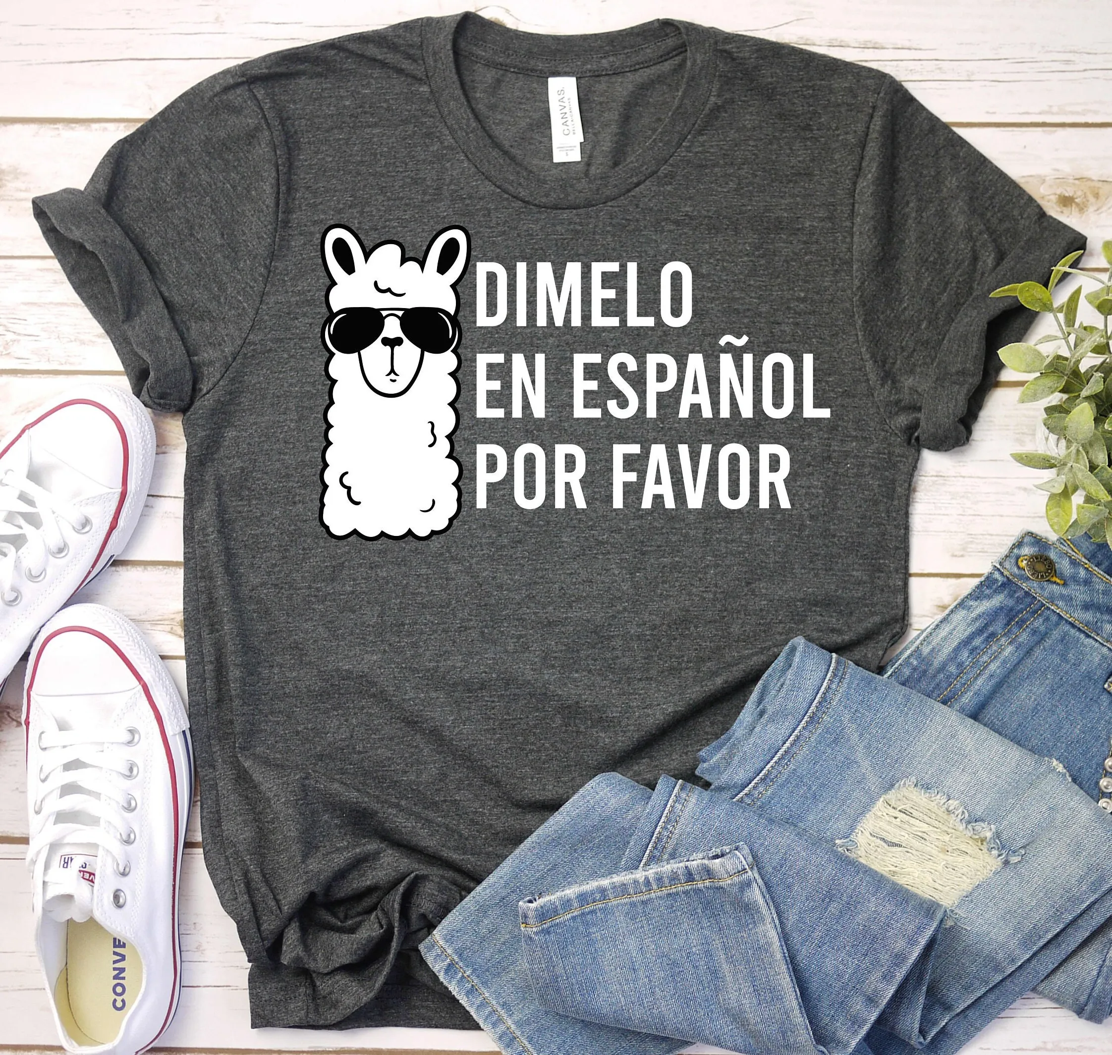 Dimelo En Espanol Por Favor Spanish Teacher T Shirt Back To School Language Maestra