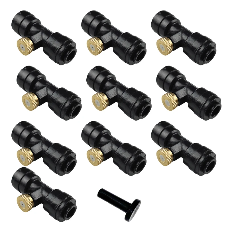 Misting Nozzle Kit Fog Nozzles For Patio Misting System Outdoor Cooling System Garden Water Mister 10 Pcs