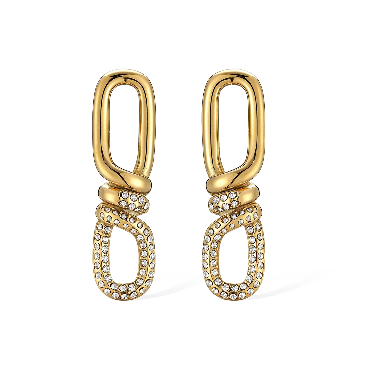NEWBUY Hot Sale Non-Fading Gold Color Stainless Steel Earrings For Women Daily Jewelry Accessories