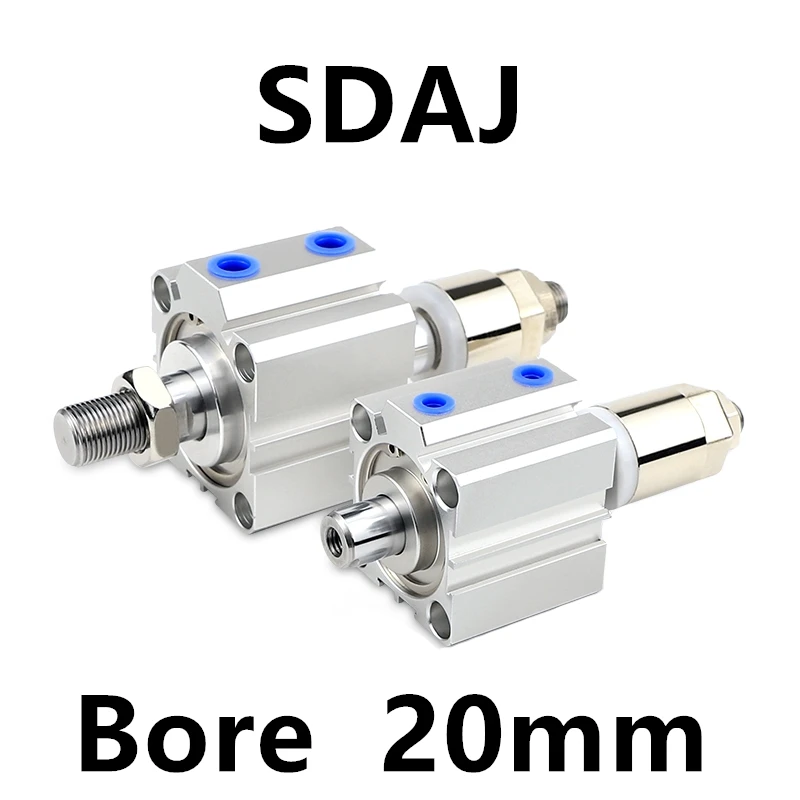 

SDAJ AirTAC Type Bore 20mm Square Pneumatic Mini Cylinder Adjustable SDAJ20 SDAJ20X20-20-S